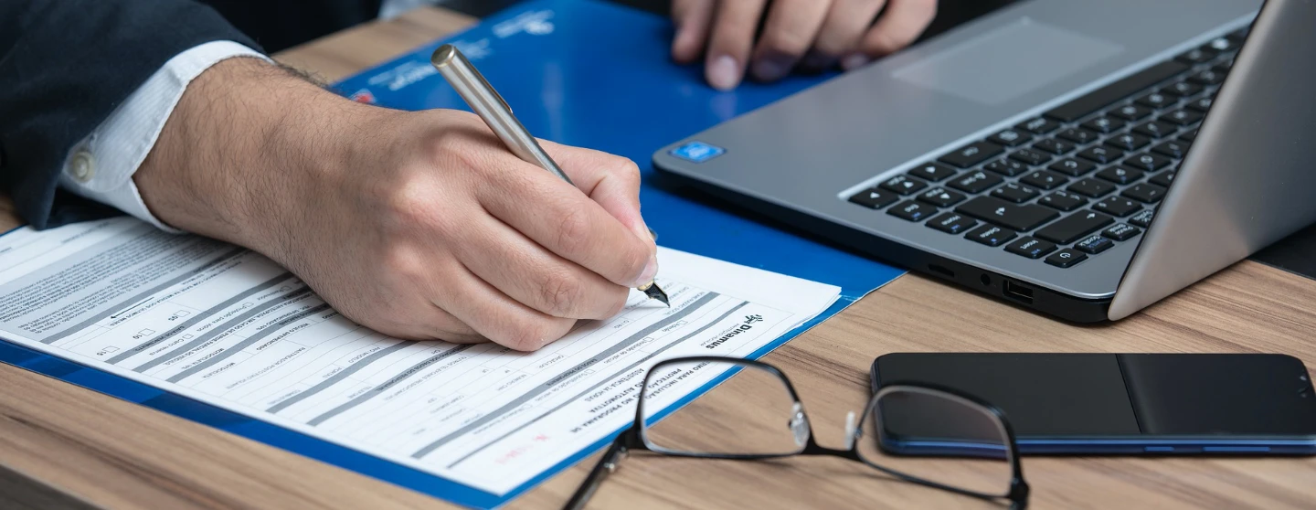 Bruner Frank attorney taking notes during research